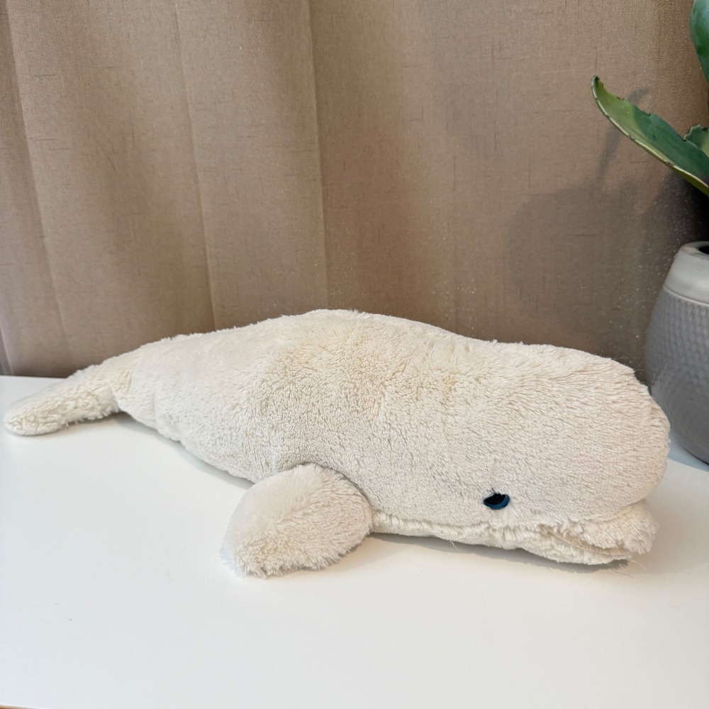 SeaWorld Beluga Whale Plush Stuffed Animal Cream White Soft Toy Kids Marine Life